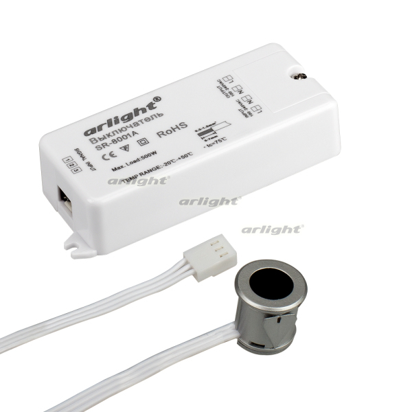 Миниатюра - ИК-датчик SR-8001A Silver (220V, 500W, IR-Sensor) (Arlight, -) 020206