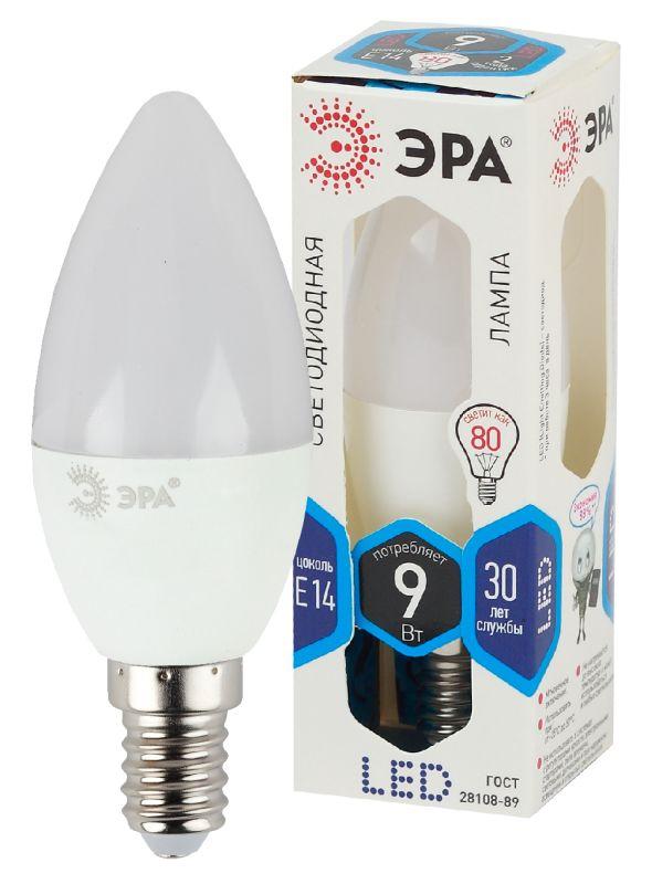 Лампа светодиодная B35-9w-840-E14 свеча 720лм ЭРА Б0027970