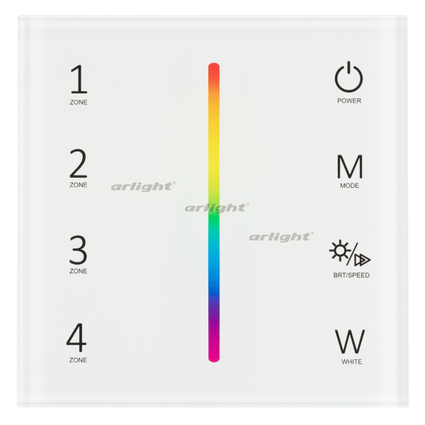 Миниатюра - Панель Sens SMART-P45-RGBW White (230V, 4 зоны, 2.4G) (Arlight, IP20 Пластик, 5 лет) 028140