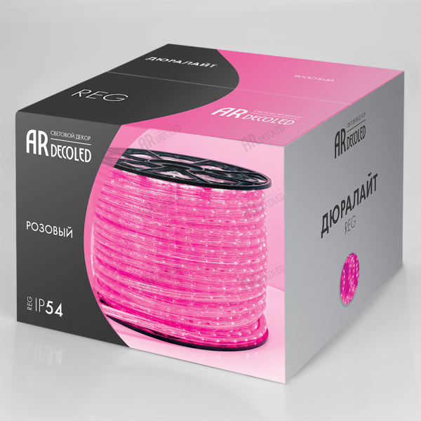 Дюралайт ARD-REG-LIVE Pink (220V, 36 LED/m, 100m) (Ardecoled, Закрытый) 024648