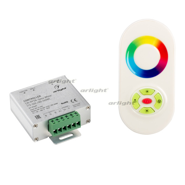 Миниатюра - Контроллер LN-RF5B-Sens White (12-24V,180-360W) (Arlight, IP20 Металл, 1 год) 016487