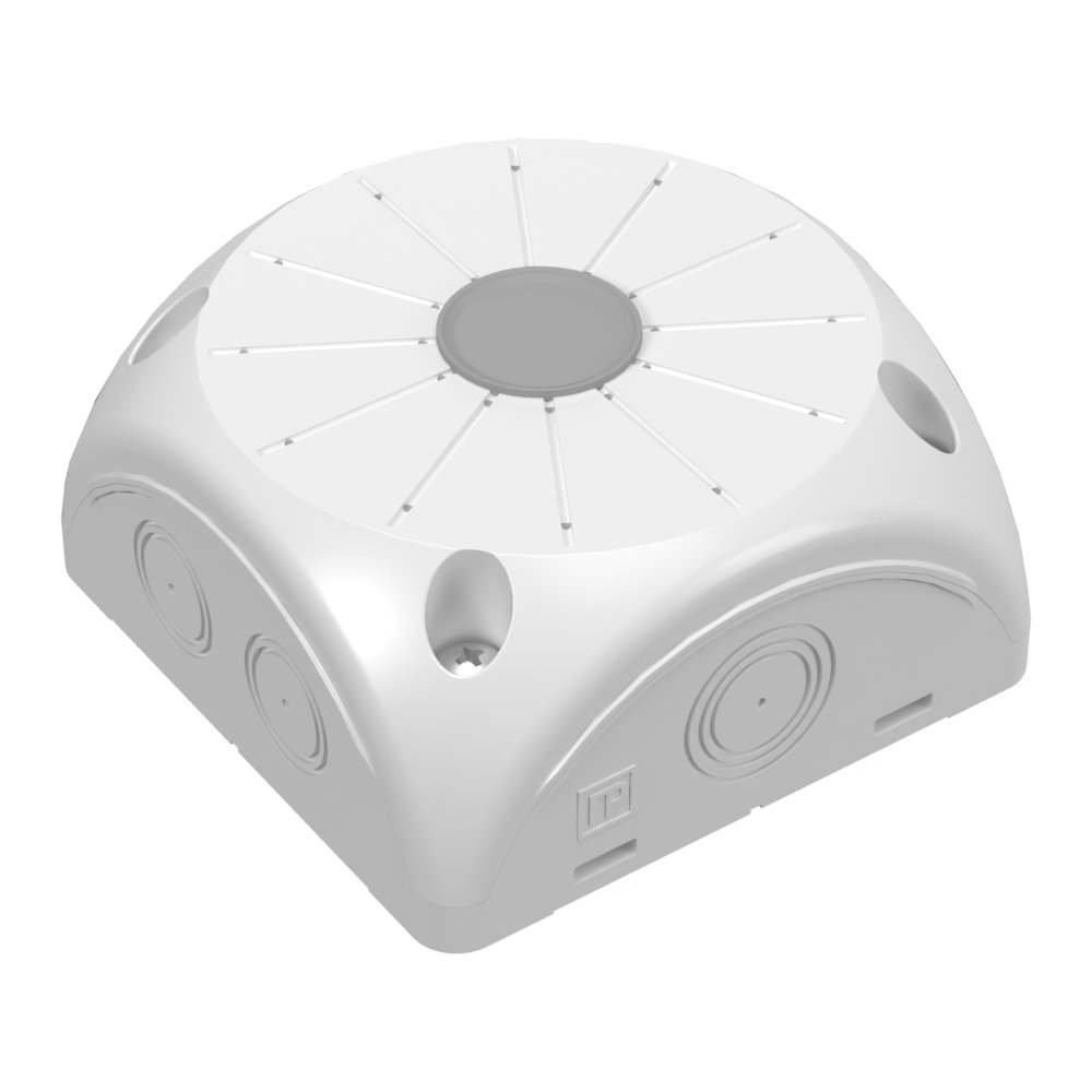 Миниатюра - Коробка распределительная 60-0500-9003 для видеокамер двухкомпонентная безгалогенная (HF) белая 100х100х50 (20шт/кор) Промрукав