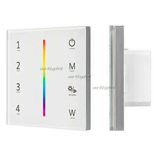 Миниатюра - Панель Sens SMART-P45-RGBW White (230V, 4 зоны, 2.4G) (Arlight, IP20 Пластик, 5 лет) 028140