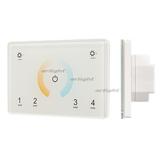 Миниатюра - Панель Sens SMART-P81-MIX White (230V, 4 зоны, 2.4G) (Arlight, IP20 Пластик, 5 лет) 028400
