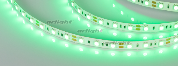 Лента RT 2-5000 12V Green 2x (5060, 300 LED, LUX) (Arlight, 14.4 Вт/м, IP20) 012337
