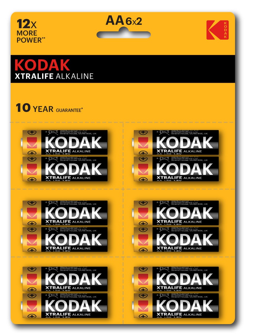 Элемент питания Kodak LR6-12BL perforated (6x2BL) XTRALIFE Alkaline [KAA-2x6 perf] (144/576/18432) KODAK Б0038794