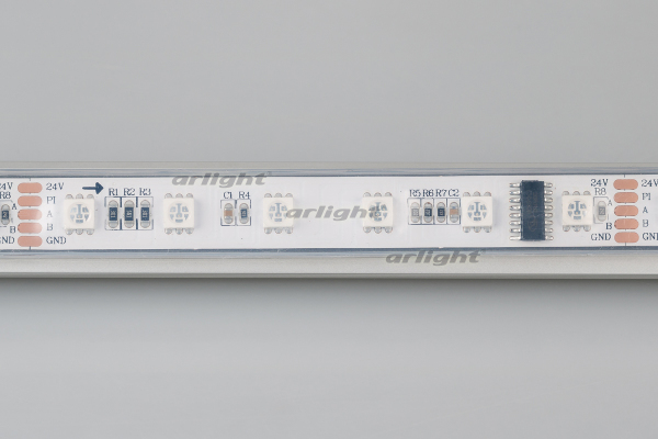 Миниатюра - Лента DMX-5000P-5060-60 24V Cx6 RGB (14mm, 12.5W, IP66) (Arlight, Закрытый, IP66) 024498(1)