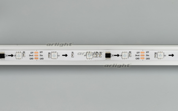 Миниатюра - Лента SPI-5000SE-5060-30 12V Cx3 RGB (10mm, 7.2W/m, IP65) (Arlight, Закрытый, IP65) 026369(1)