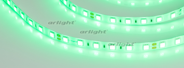 Лента RTW 2-5000SE 24V Green 2x (5060, 300 LED, LUX) (Arlight, 14.4 Вт/м, IP65) 016505
