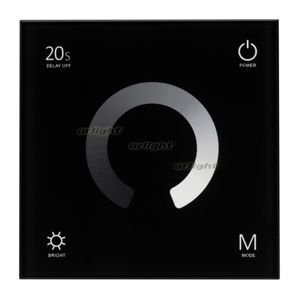Миниатюра - Панель SMART-P4-DIM-G-IN Black (12-24V, 4x3A, Sens, 2.4G) (Arlight, IP20 Пластик, 5 лет) 034778