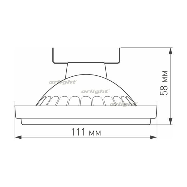 Лампа AR111-UNIT-G53-15W- Day4000 (WH, 24 deg, 12V) (Arlight, Металл) 026886