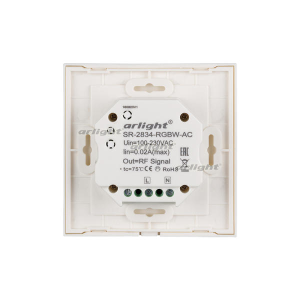 Панель Sens SR-2834RGBW-AC-RF-IN White (220V,RGBW,1 зона) (Arlight, IP20 Пластик, 3 года) 022196