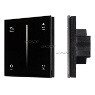 Панель SMART-P6-DIM-G-IN Black (12-24V, 4x3A, Sens, 2.4G) (Arlight, IP20 Пластик, 5 лет) 034780